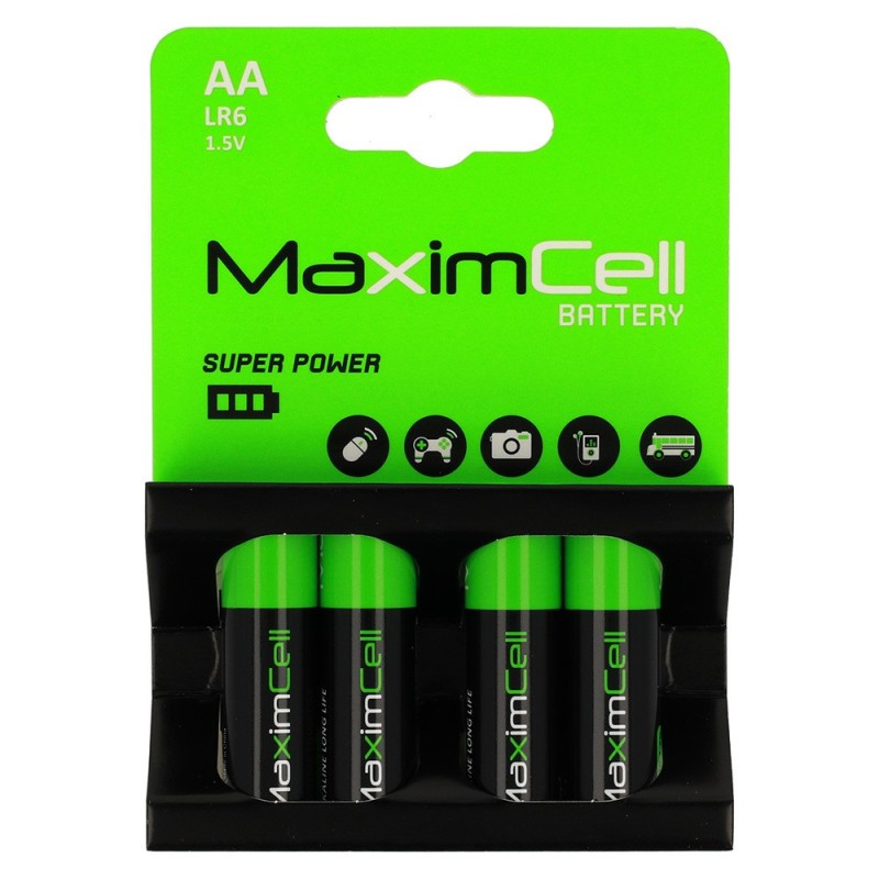 Алкални Батерии MaximCell LR6 AA - 4бр цената е за брой.