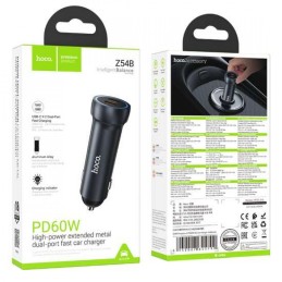 HOCO адаптер 12V Z54B с 2 изходa USB-C PD60W
