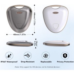 Key Finder FM-W1 Проследяване на багаж, Проследяване като Airtag Работи с Find My (само за iOS), MFi Certified