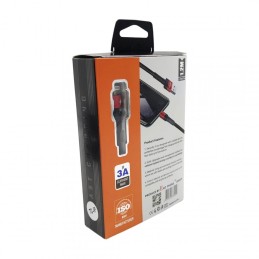 Плетен кабел LS-72 L✮Star за USB към Lightning - Червен