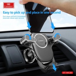 EARLDOM WC38 Безжично зарядно и стойка за кола Smart Sensor 15W за парно