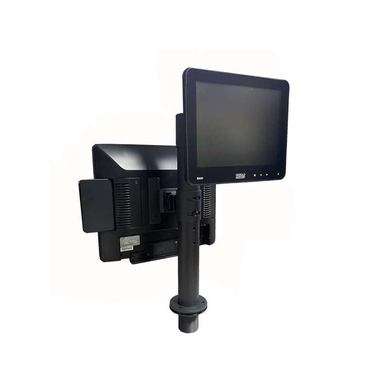 POS Wincor iPos 15″ с клиентски дисплей 8″ на тръбна стойка