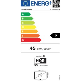 LG 43" LED FHD TV, 1920x1080, DVB-T2/C/S2, webOS Smart, Virtual surround Plus, Dolby Audio, WiFi, Active HDR - 43LR60006LA